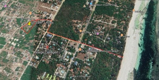 Prime 2-Acre Investment Land for Sale in Diani | Along Diani Airport Road